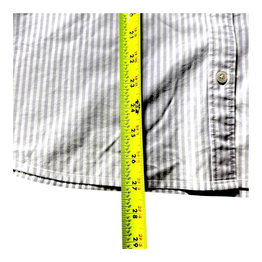 J Jill 'Perfect Shirt' Long Sleeve Button Down Purple White Striped Top Sz 3X - Picture 8 of 10